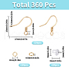 SUNNYCLUE 120Pcs 304 Stainless Steel French Earring Hooks with Coil STAS-SC0008-47-2