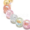 Sparkling Crackle Glass Round Beads Stretch Bracelets Set BJEW-JB07189-11