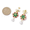 Brass Dangle Studs Earring EJEW-MZ00194-3