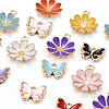 120Pcs 12 Styles Alloy Enamel Pendants ENAM-LS0001-23LG-4