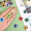 CHGCRAFT 30Pcs 15 Colors Luminous Self Adhesive Glass Eyes Cabochons DIY-CA0006-27A-3