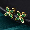 304 Stainless Steel Stud Earrings EJEW-C135-01G-02-3