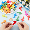 SUNNYCLUE 60Pcs Maple Wood Pendants WOOD-SC0001-70-3