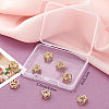 Beebeecraft 8Pcs Brass Micro Pave Clear Cubic Zirconia Charms ZIRC-BBC0001-29-7