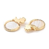 Rack Plating Brass Shell Pendants KK-A183-32G-3
