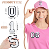 Number 0~9 Towel Embroidery Style Cloth Iron on/Sew on Patches PATC-WH0005-39-2