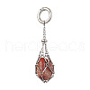 201 Stainless Steel Macrame Chain Pouch Empty Stone Holder Pendant Decoration HJEW-JM02293-2