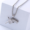 Fashionable Punk Style Stainless Steel Finger Gun Shape Pendant Necklaces for Trendy Nightlife CW1827-5