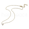 304 Stainless Steel Crystal Cubic Zirconia Heart Pendant Necklaces for Women NJEW-Z064-03G-4