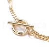 Electroplated Hexagon Prism Natural Quartz Link Bracelets BJEW-JB10753-01-4