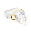 Electroplate Transparent Glass Pendants X1-PALLOY-JF00903-3