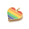 Pride 304 Stainless Steel Enamel Pendants STAS-B079-01G-03-2