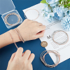 Unicraftale 20Pcs 2 Colors Stainless Steel Satellite Chains Stretch Bracelets Set for Women BJEW-UN0001-35-2