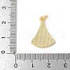 Brass Pave Natural White Shell Pendants KK-S522-05A-G-3