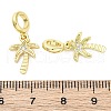 Brass Micro Pave Cubic Zirconia European Dangle Charms KK-D325-18G-3