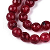 Dyed Natural White Jade Beads Strands G-T139-8mm-60-04-3
