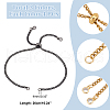 12Pcs 3 Colors 304 Stainless Steel Curb Chain Slider Bracelets Making AJEW-UN00018-3