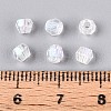 Transparent Spray Painted Glass Beads EGLA-N018-4mm-12-4