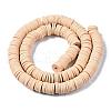 Flat Round Handmade Polymer Clay Beads CLAY-R067-10mm-53-3