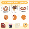 SUNNYCLUE 64Pcs 8 Styles Play Food Theme Opaque Resin Decoden Cabochons RESI-SC0005-87-2