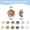 300PCS 6Colors Iron Bead Caps IFIN-YW0003-07-2
