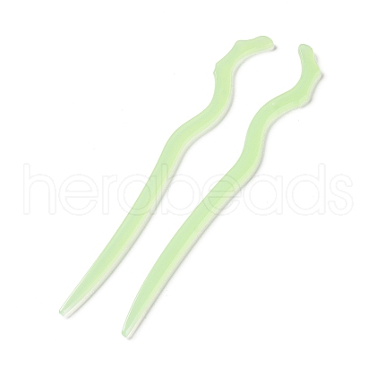 Opaque Acrylic Hair Sticks OHAR-C011-03G-1