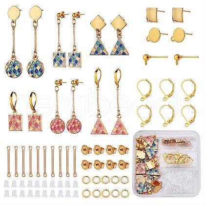 DIY Gemstone Dangle Earring Making Kits DIY-SZ0008-72-1