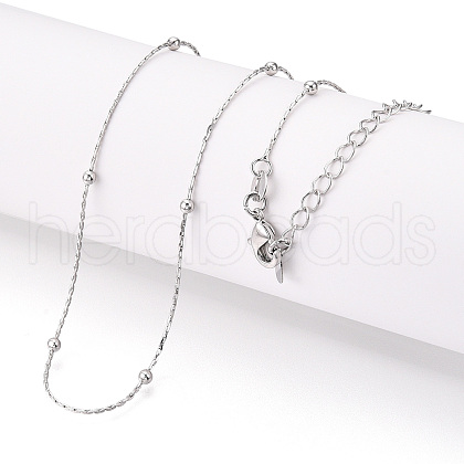 Brass Ball Cardano Chain Necklaces NJEW-N054-14P-1