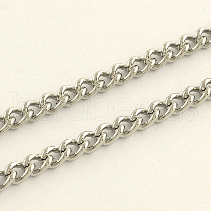 Tarnish Resistant 304 Stainless Steel Curb Chains CHS-Q001-20-100m-1