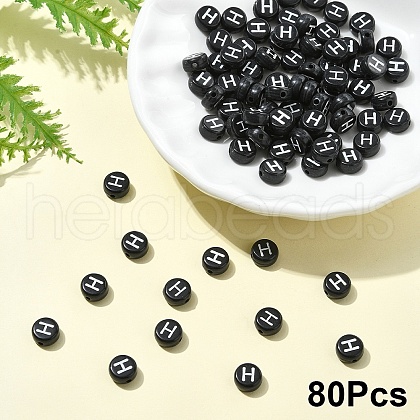 Opaque Acrylic Horizontal Hole Beads SACR-YW0001-70H-1