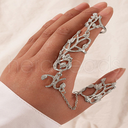 Flower Alloy Finger Rings for Women FS-WG5F0EA-02-1