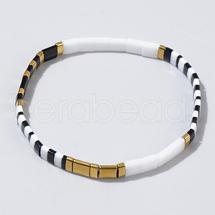 Bohemian Style Glass Seed Beaded Stretch Bracelets for Women Men ZJ1483-10-1