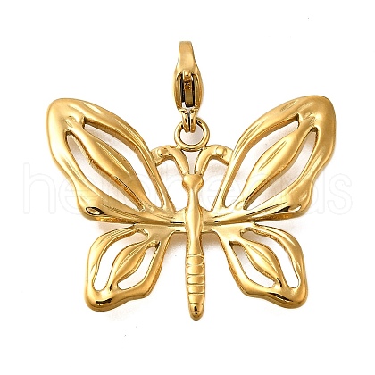 Butterfly 304 Stainless Steel Pendant Decorations STAS-R159-25G-1