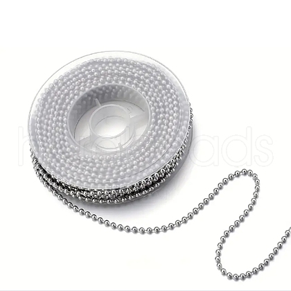 Tarnish Resistant 304 Stainless Steel Ball Chain CHS-YWC0001-01P-1