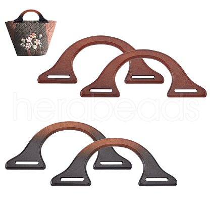   4Pcs 2 Colors 
Rubber Wood Bag Handles FIND-PH0017-47-1