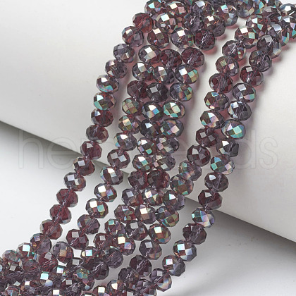 Electroplate Glass Beads Strands EGLA-A034-T4mm-J03-1