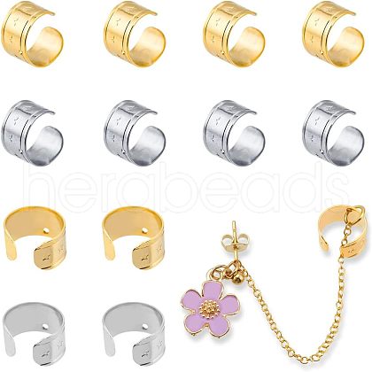 SUPERFINDINGS 40Pcs 2 Colors Brass Ear Cuff Findings KK-FH0004-46-1