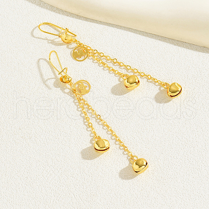 Fashionable Metal Ball Pendant Tassel Earrings for Women NY2404-1