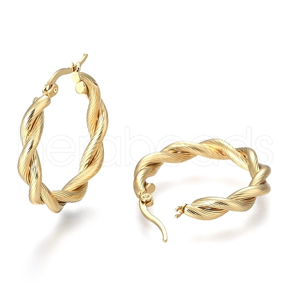 304 Stainless Steel Hoop Earring X-EJEW-F257-18G-1