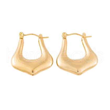 Ion Plating(IP) 304 Stainless Steel Hoop Earrings for Women EJEW-P279-25G-1