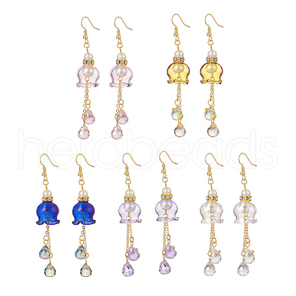 Brass Dangle Earrings EJEW-JE05181-1