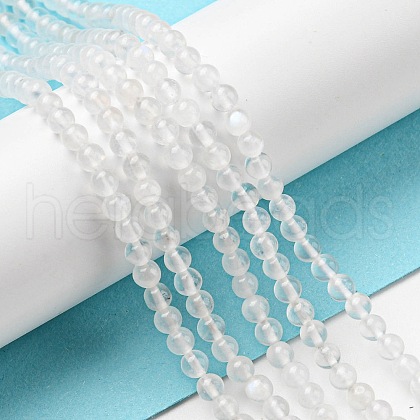 Natural Rainbow Moonstone Beads Strands G-G0005-B03-B-1
