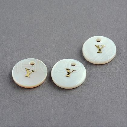 Freshwater Shell Pendants SSHEL-S249-Y-1