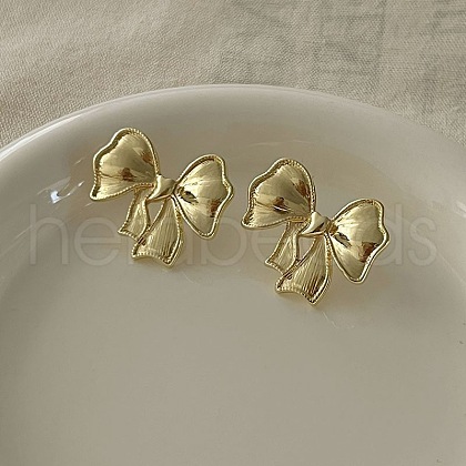 Retro Bowknot Brass Stud Earrings for Womenes BM9538-9-1