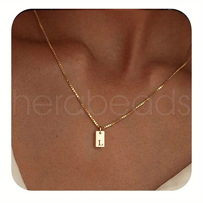 304 Stainless Steel Box Chain Necklaces FS-WG1FEB4-27-1