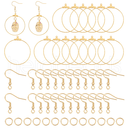 Unicraftale DIY Big Circle Drop Earrings Makinig Kit DIY-UN0004-08-1