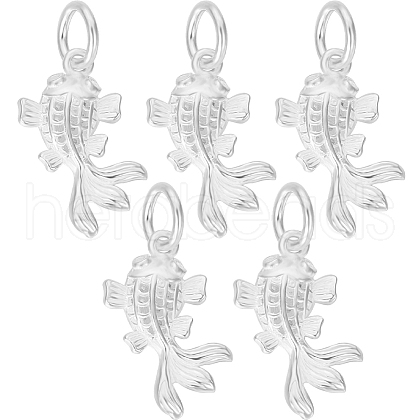 Beebeecraft 5Pcs 925 Sterling Silver Pendants STER-BBC0002-17-1