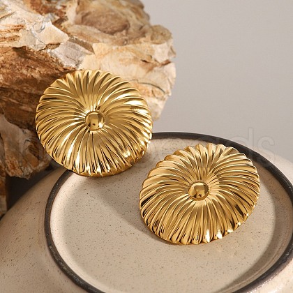 304 Stainless Steel Stud Earrings EJEW-C137-02G-1