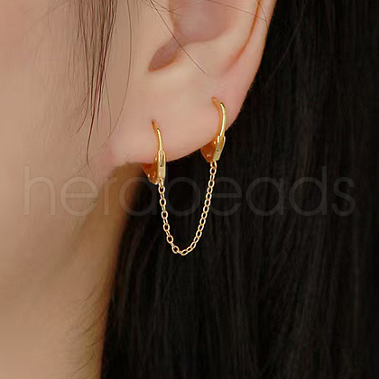 Simple 925 Sterling Silver Hoop Earrings WD4639-1-1