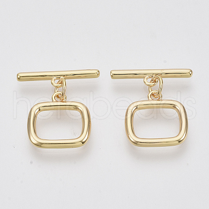 Brass Toggle Clasps X-KK-N216-42-1